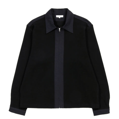 LADY WHITE CO. DOUBLE KNIT ZIP SHIRT BLACK