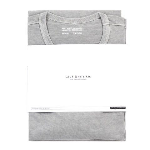 LADY WHITE CO. T-SHIRT 2-PACK PIGMENT CHALK
