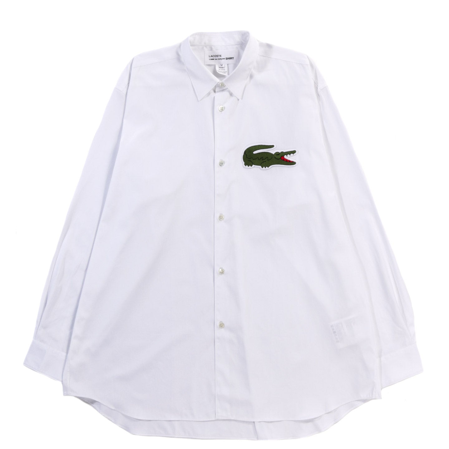 COMME DES GARCONS SHIRT B003 LACOSTE BIG SHIRT WHITE