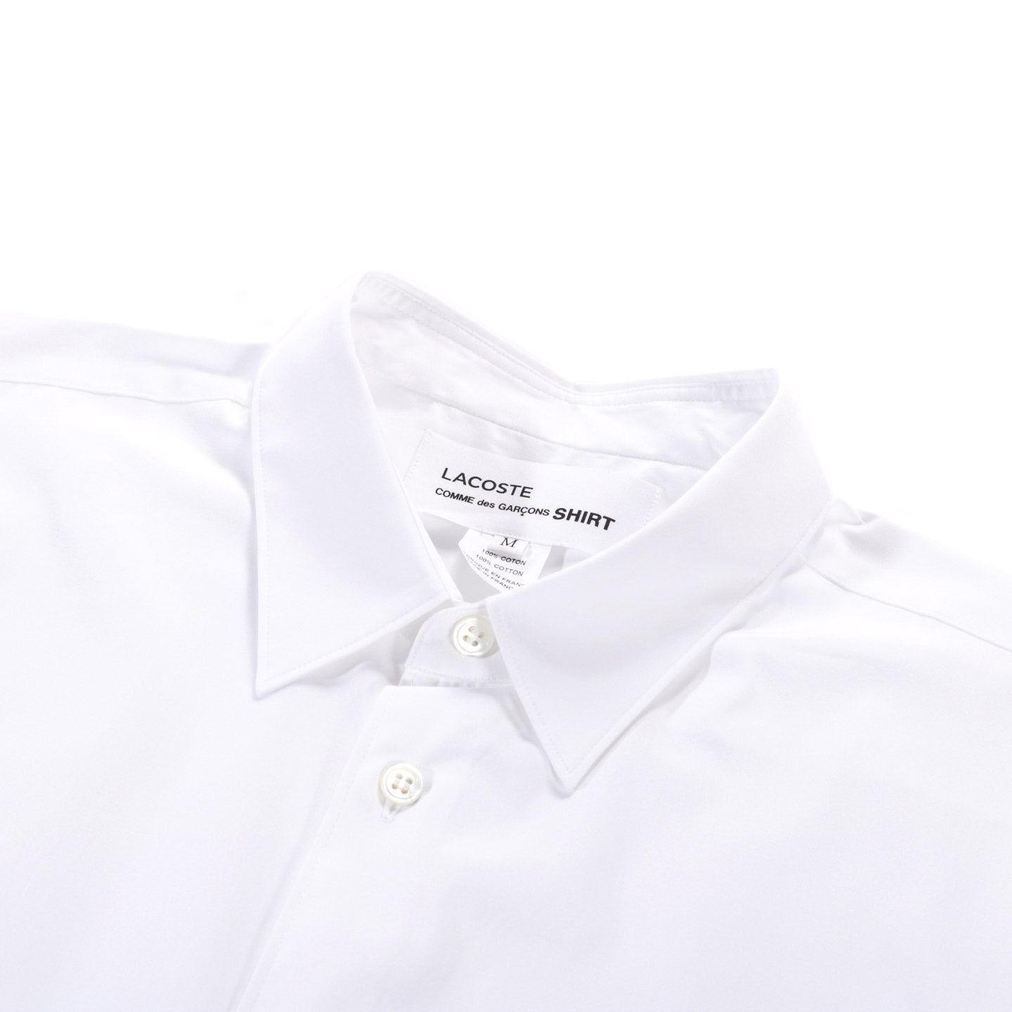 COMME DES GARCONS SHIRT B003 LACOSTE BIG SHIRT WHITE