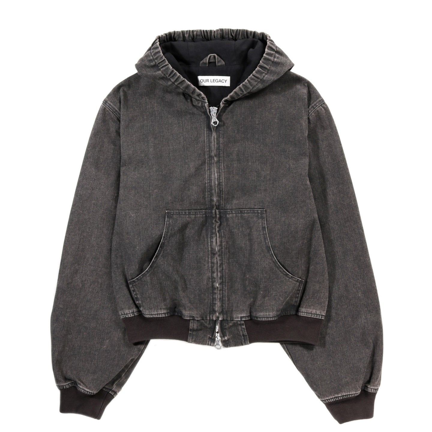 OUR LEGACY BANK JACKET BLACK COATED WASH