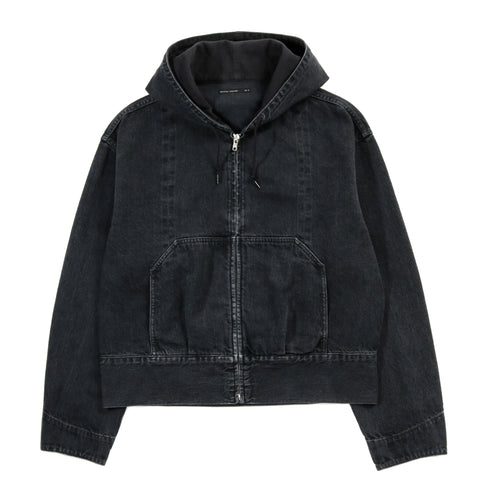 LADY WHITE CO. PHIGVEL MAKERS HOODED DENIM BLOUSON FADED BLACK (HAND WASH)
