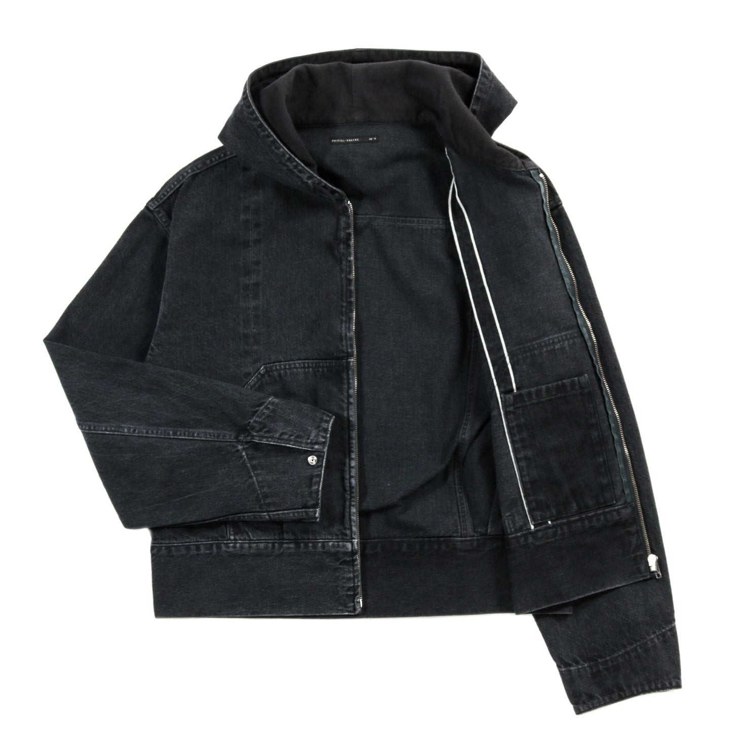 LADY WHITE CO. PHIGVEL MAKERS HOODED DENIM BLOUSON FADED BLACK (HAND WASH)