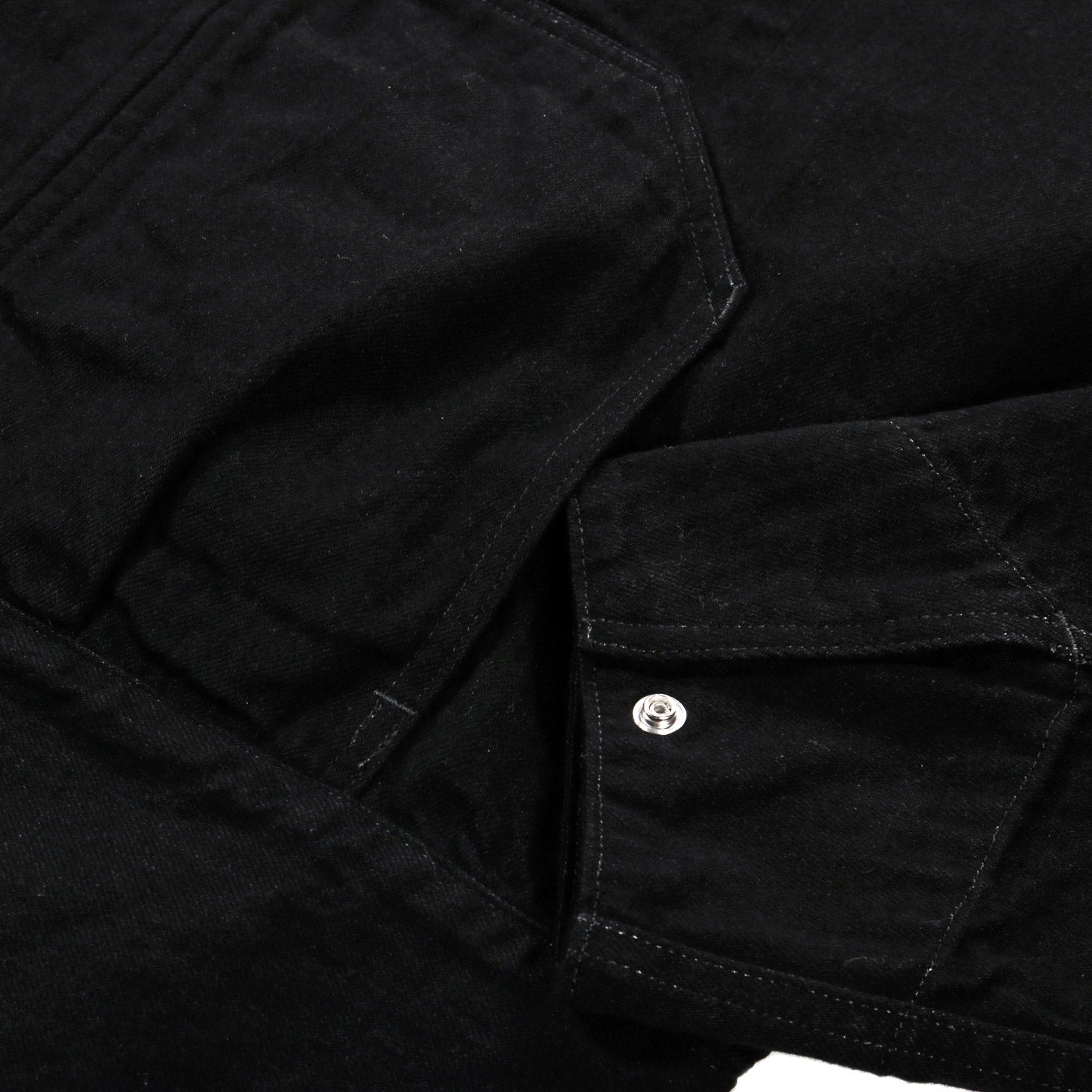LADY WHITE CO. PHIGVEL MAKERS HOODED DENIM BLOUSON BLACK (ONE WASH)