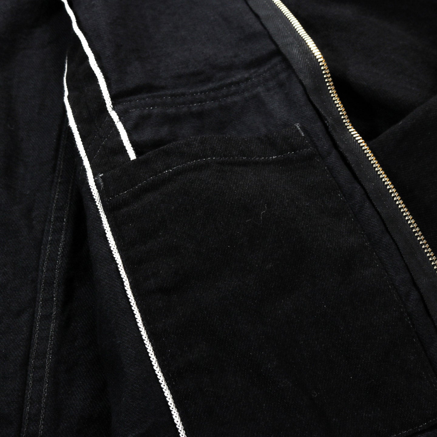 LADY WHITE CO. PHIGVEL MAKERS HOODED DENIM BLOUSON BLACK (ONE WASH)