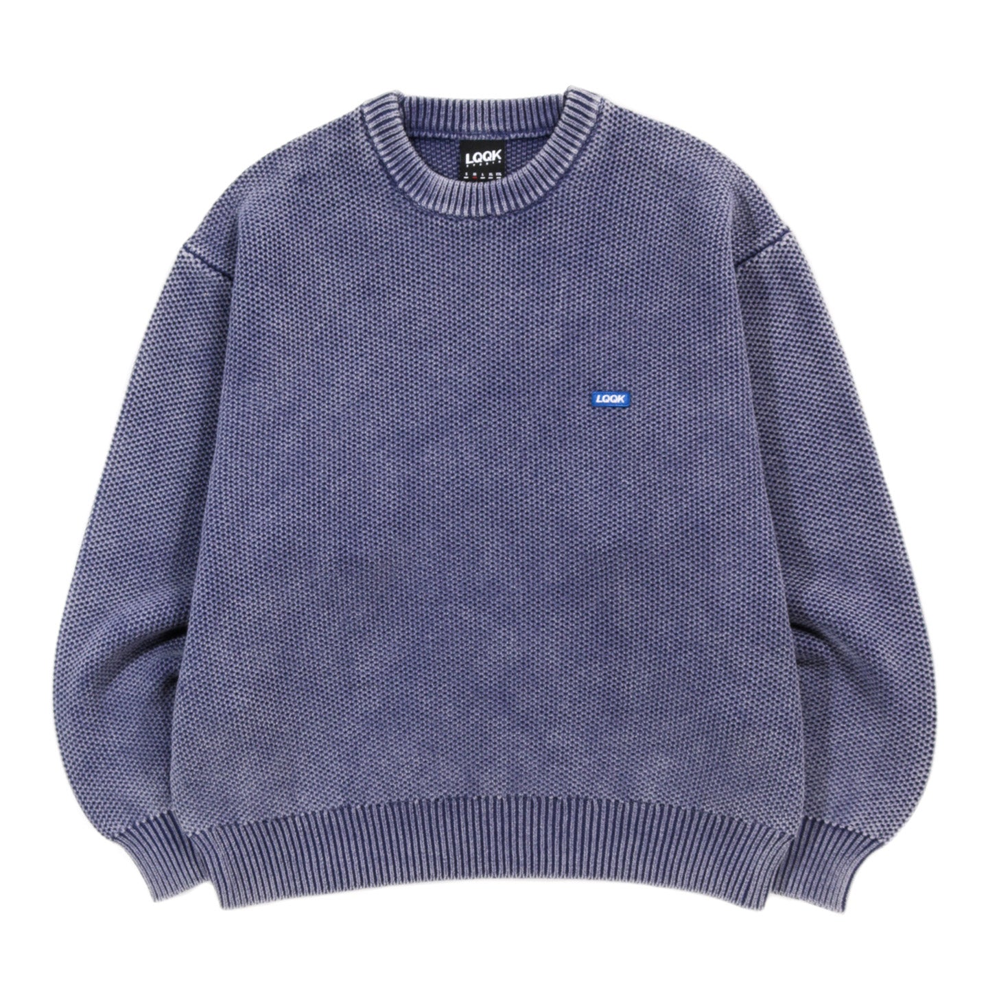 LQQK STUDIO WAFFLE KNIT SWEATER BLUE