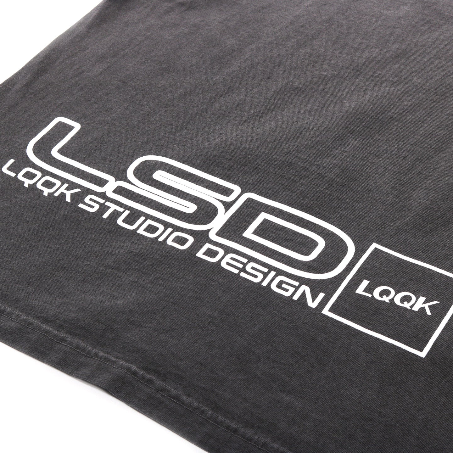 LQQK STUDIO PARTY RECEIPT TEE WASHED BLACK