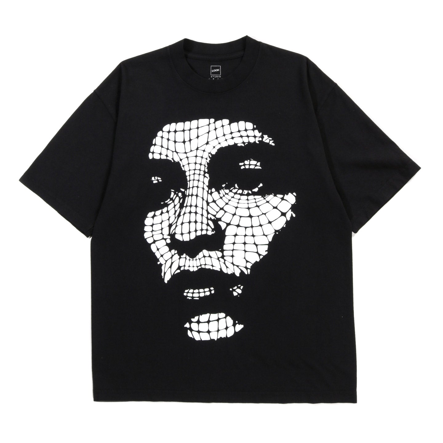 LQQK STUDIO WEBBED FACE TEE BLACK