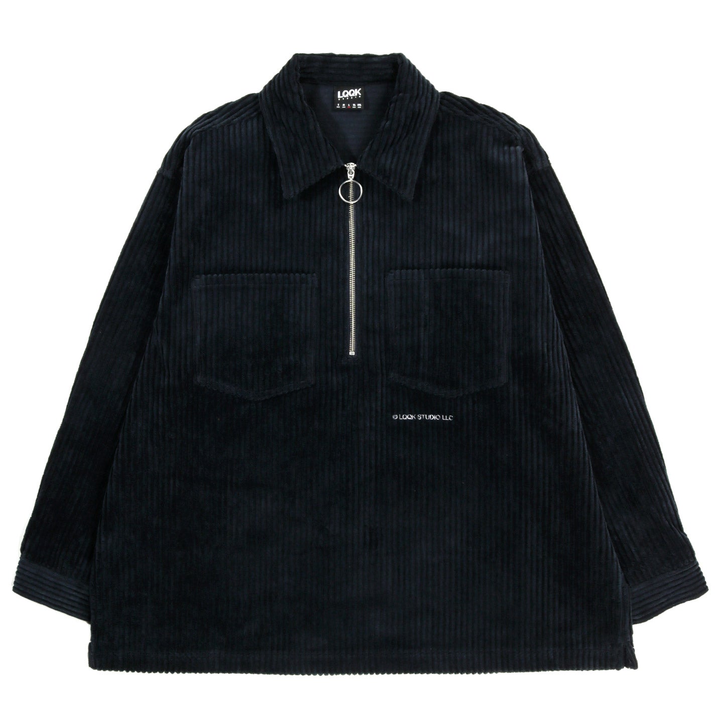 LQQK STUDIO SIGNATURE LONG SLEEVE WORKSHIRT NAVY CORD