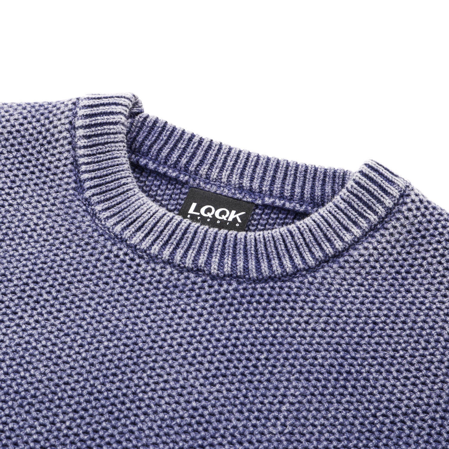 LQQK STUDIO WAFFLE KNIT SWEATER BLUE