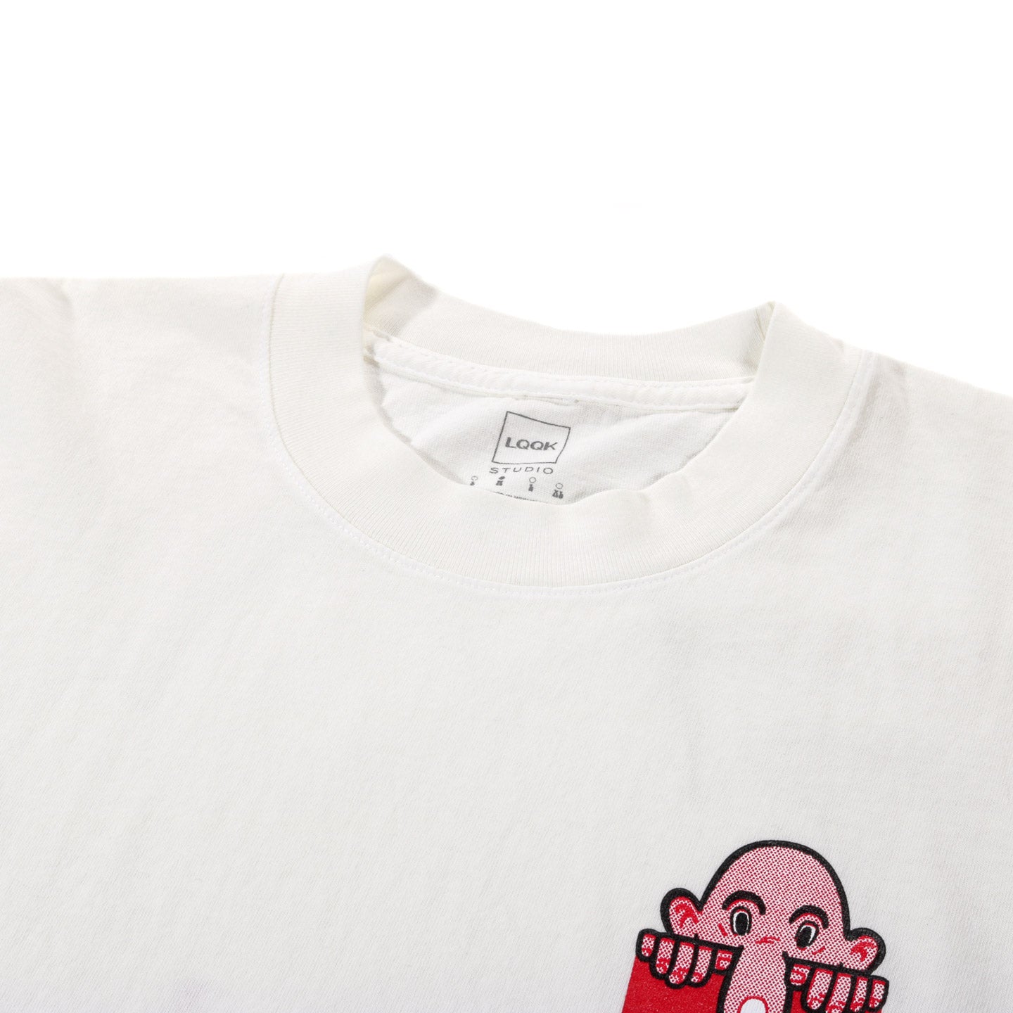 LQQK STUDIO ERIC ELMS KILROY LQQK LOGO TEE OFF-WHITE