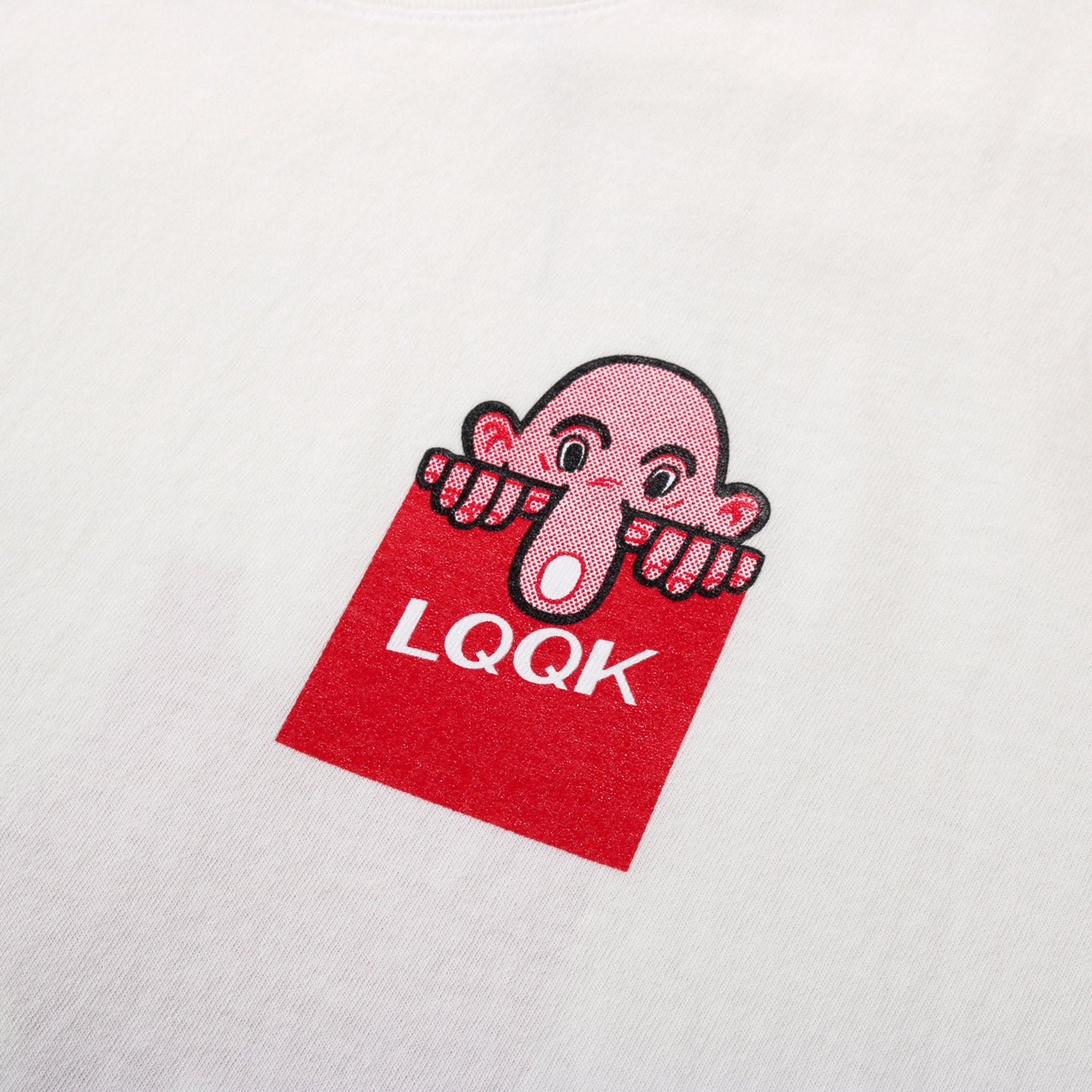 LQQK STUDIO ERIC ELMS KILROY LQQK LOGO TEE OFF-WHITE