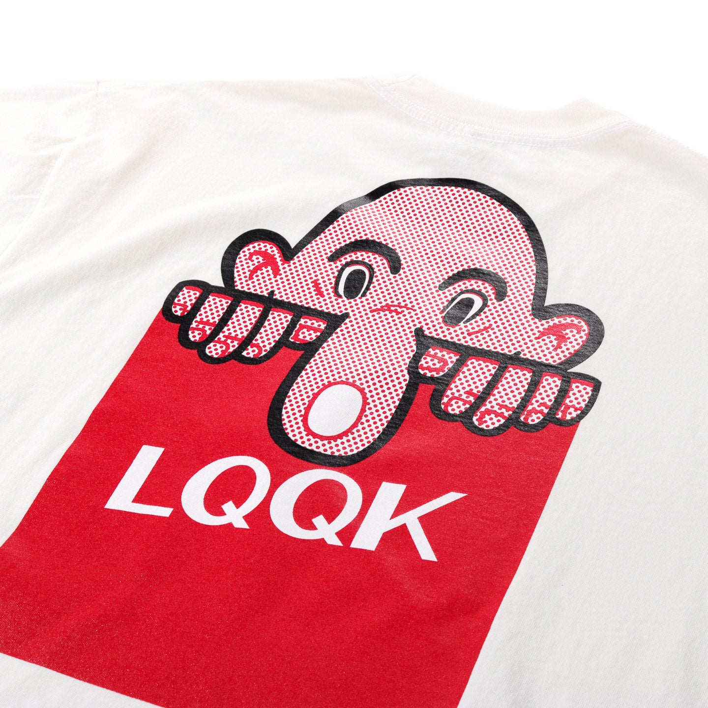 LQQK STUDIO ERIC ELMS KILROY LQQK LOGO TEE OFF-WHITE