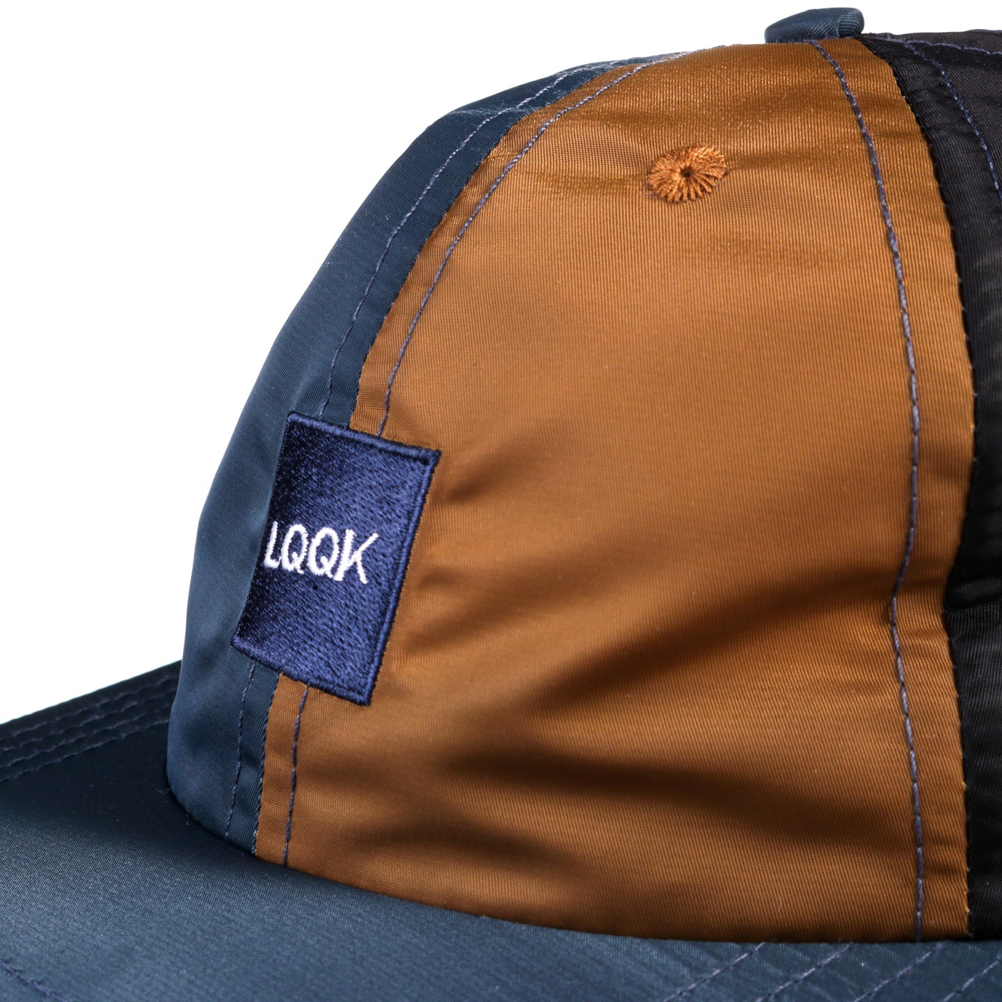 LQQK STUDIO TRI-COLOR SATIN HAT AMBER / NAVY / BLACK