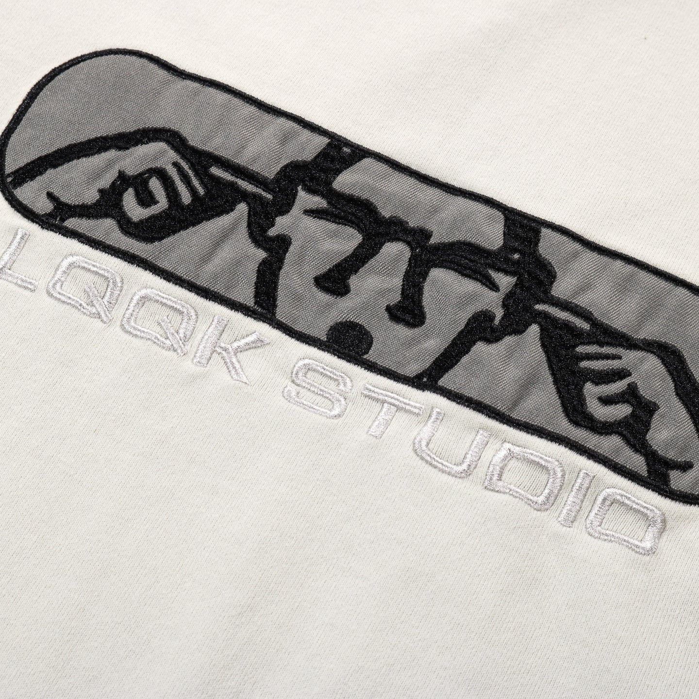 LQQK STUDIO NOISE CONTROL BIG STITCH CREW GREYISH