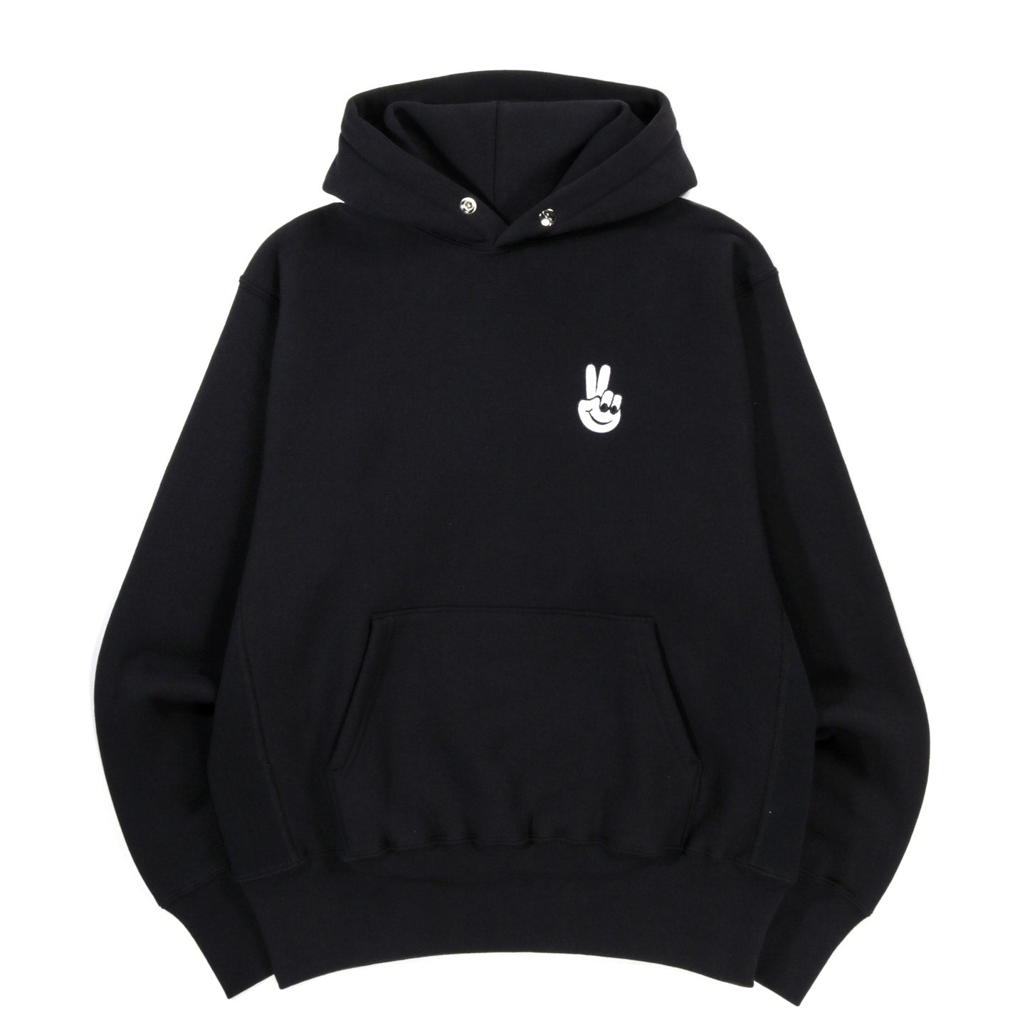 LQQK STUDIO TODAY SIGNATURE SNAP HOODIE BLACK