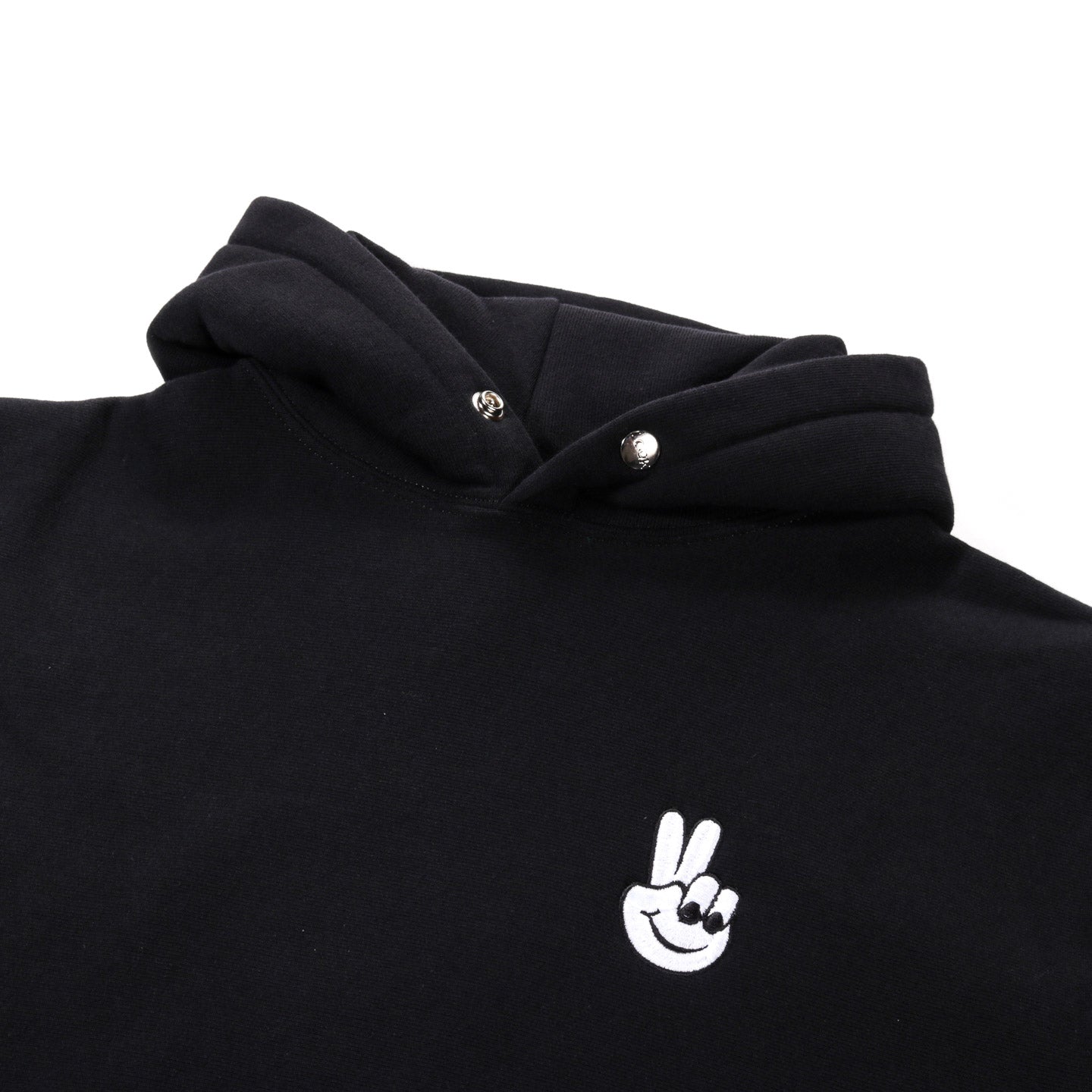 LQQK STUDIO TODAY SIGNATURE SNAP HOODIE BLACK