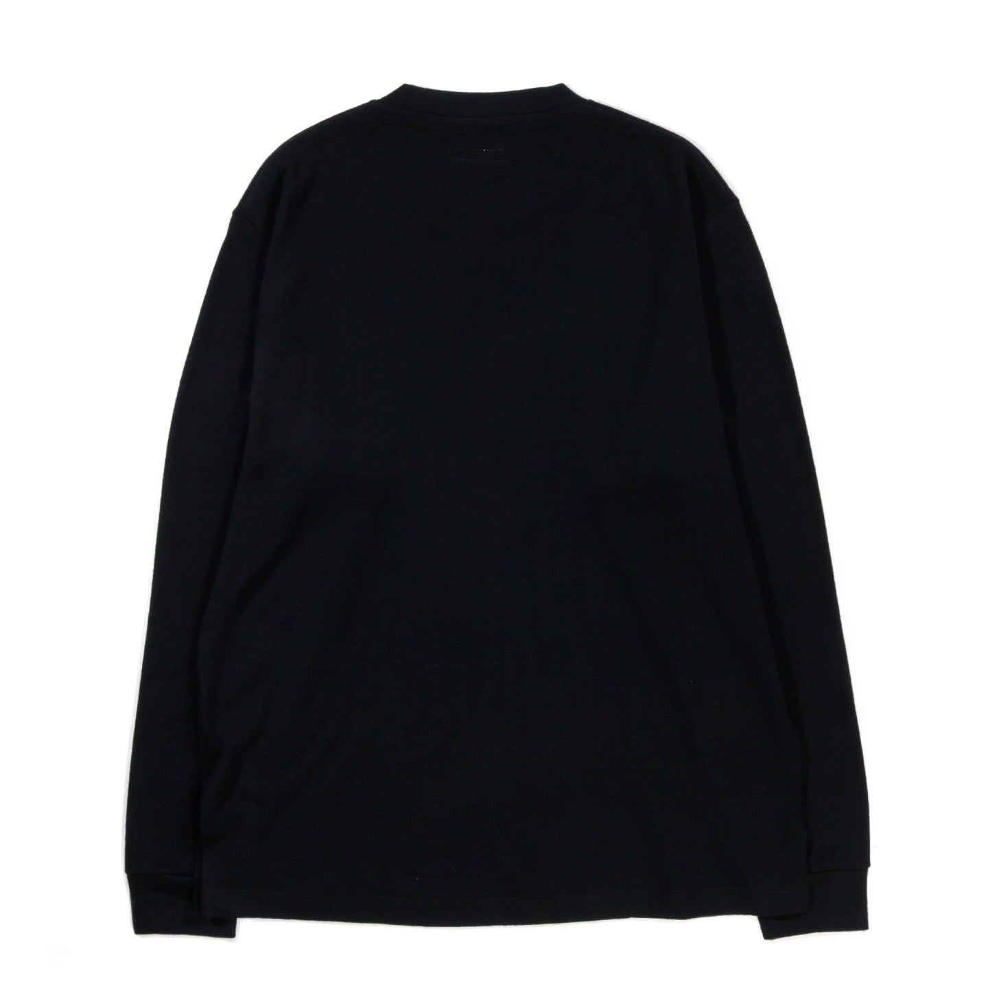 LADY WHITE CO. LONG SLEEVE WOOL T-SHIRT NAVY