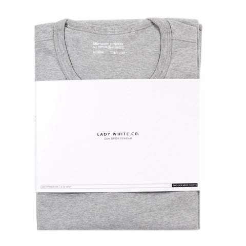 LADY WHITE CO. T-SHIRT 2-PACK HEATHER GREY
