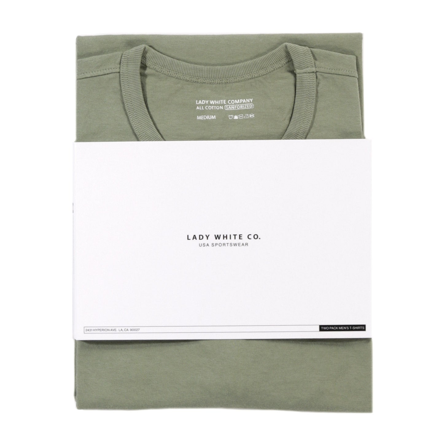 LADY WHITE CO. T-SHIRT 2-PACK PISTACHIO