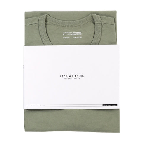 LADY WHITE CO. T-SHIRT 2-PACK PISTACHIO