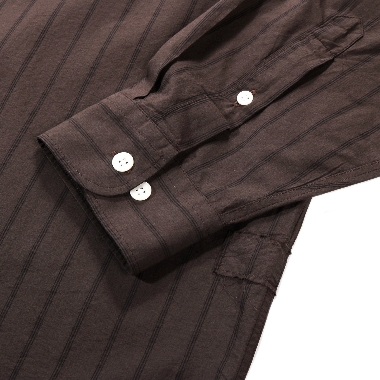 MFPEN ESSAY SHIRT DARK BROWN TRIPLE STRIPE