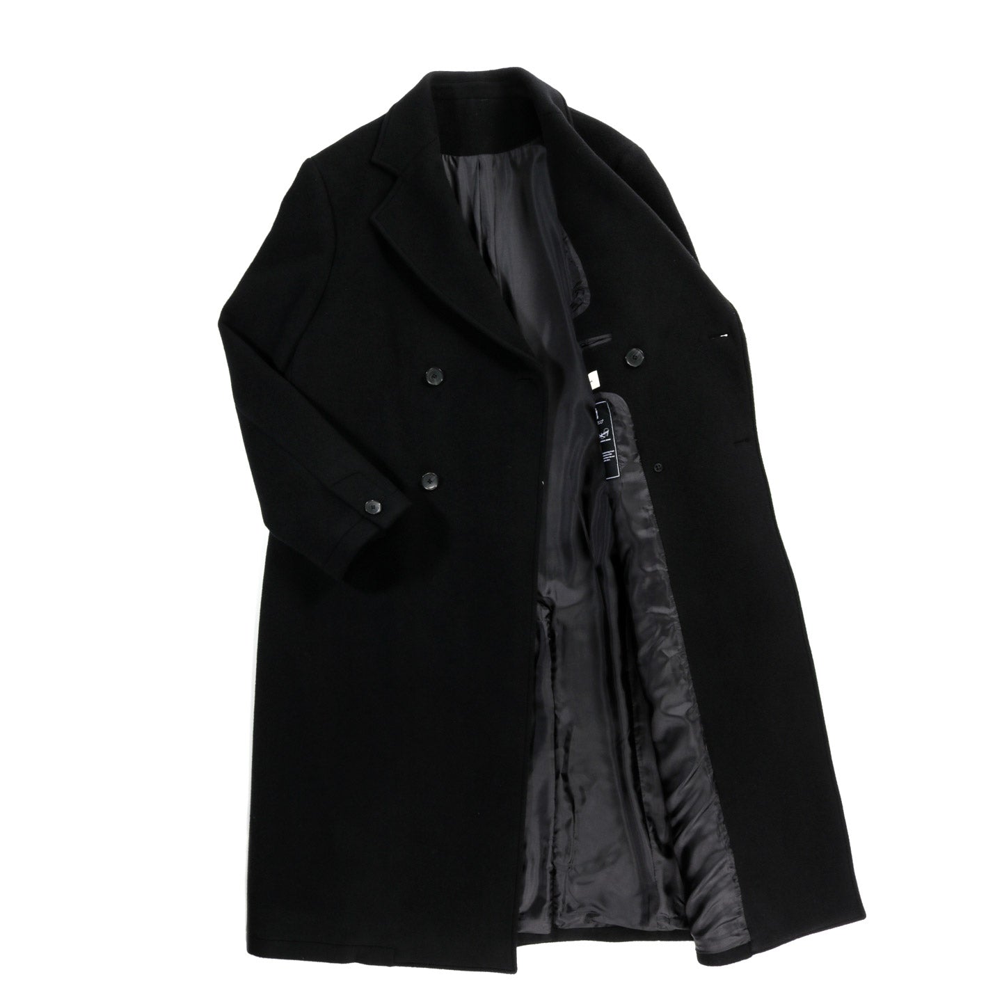 MFPEN CONFERENCE COAT BLACK RECYCLED WOOL
