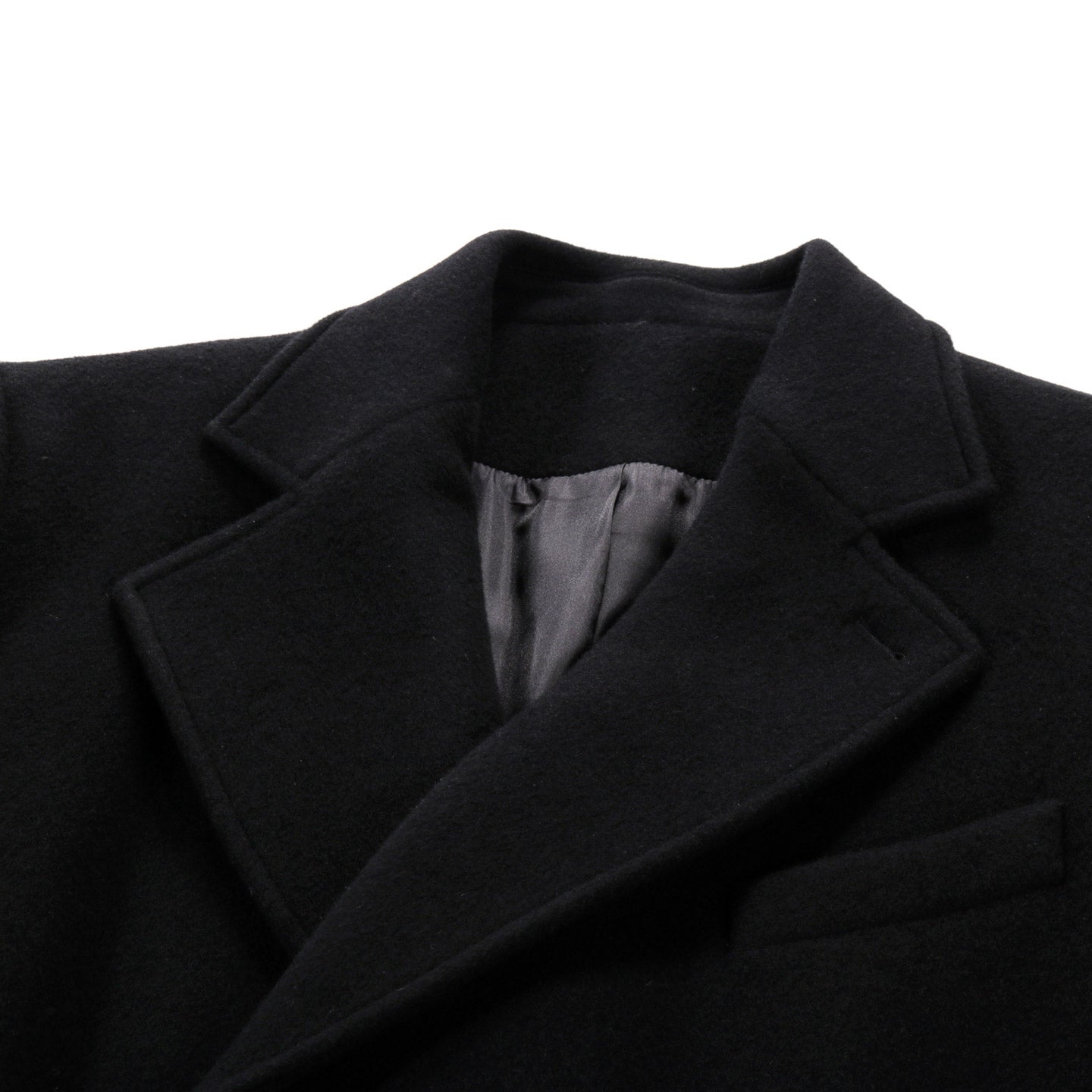 MFPEN CONFERENCE COAT BLACK RECYCLED WOOL