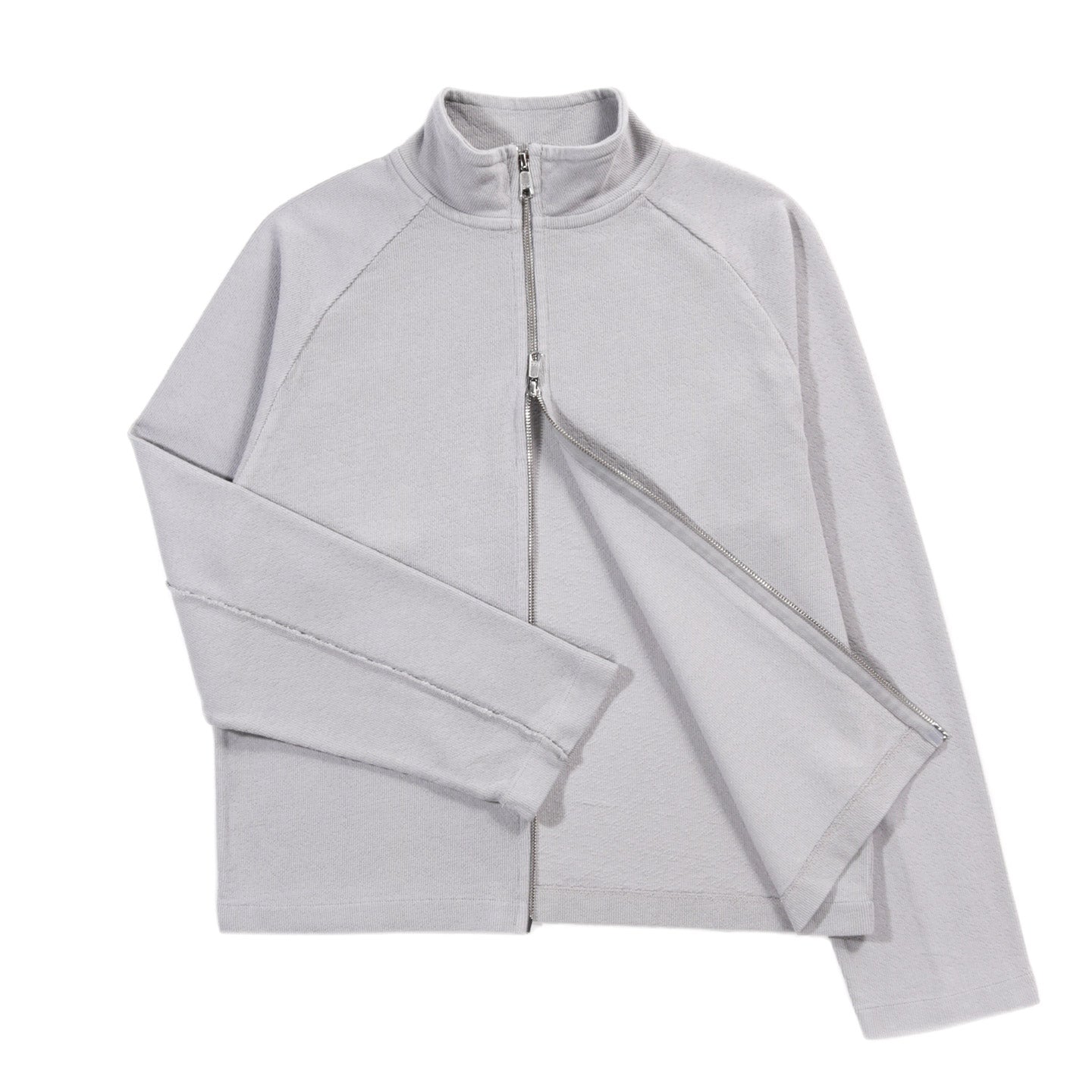 MFPEN LEISURE ZIP UP MINERAL GREY NEEDLE JUMP