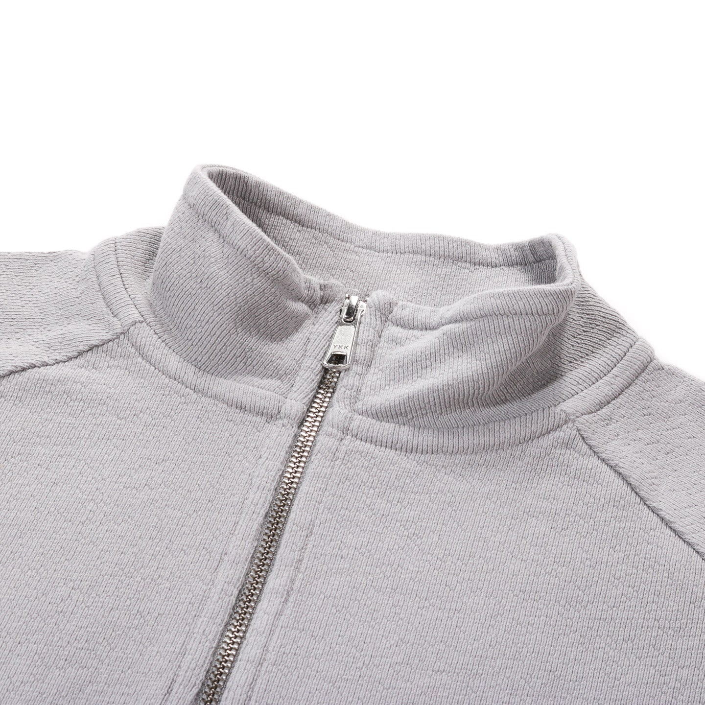 MFPEN LEISURE ZIP UP MINERAL GREY NEEDLE JUMP