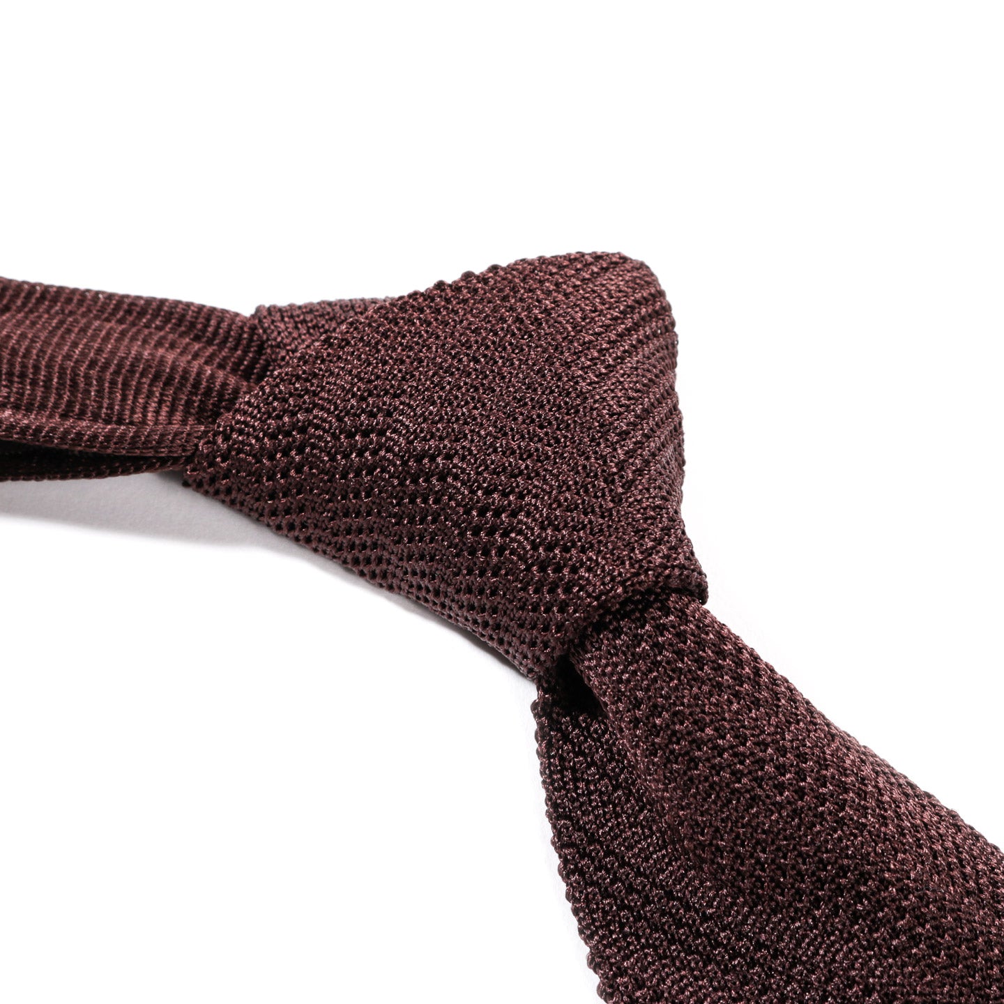 MFPEN FORMAL TIE BROWN KNITTED STRIPE