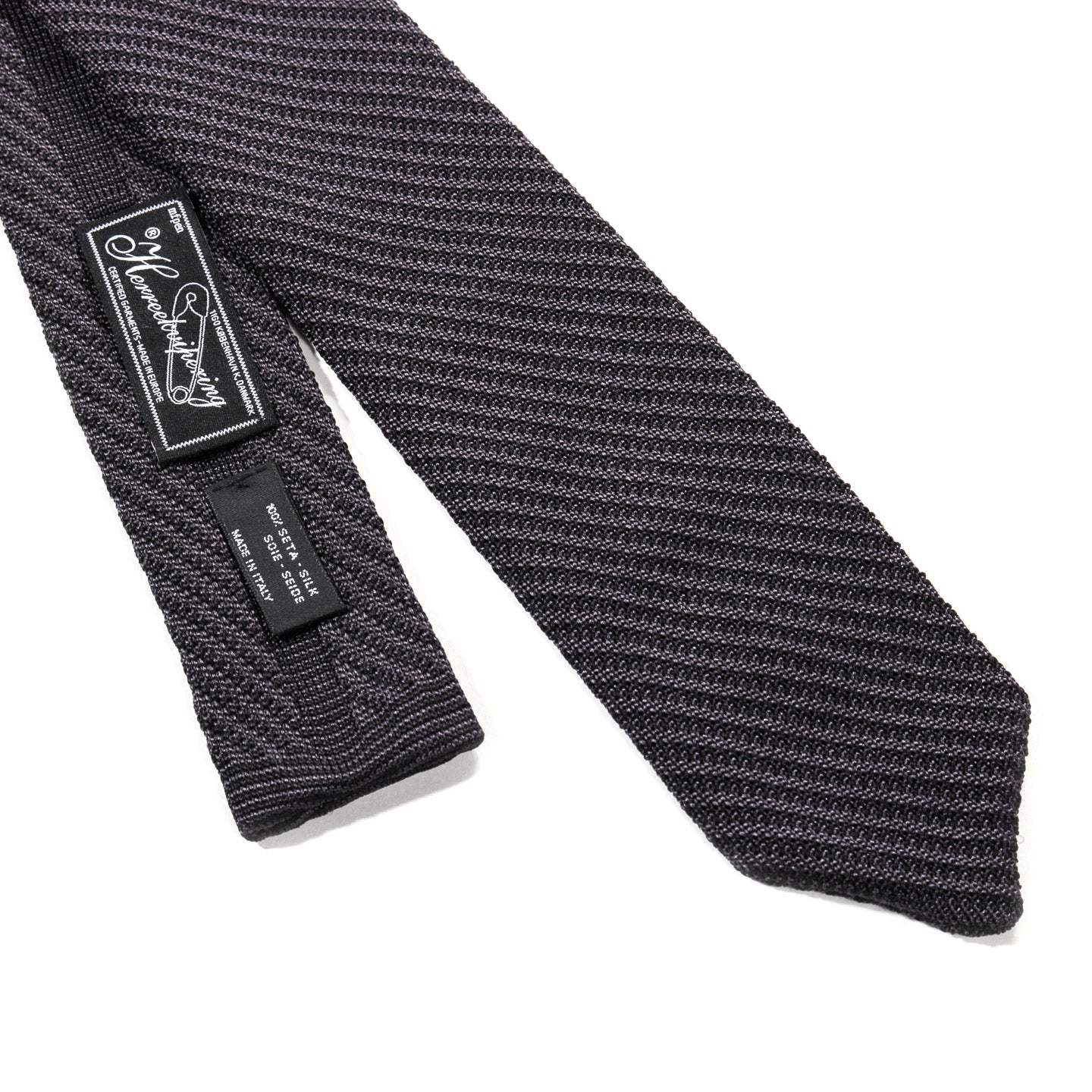 MFPEN FORMAL TIE DARK GREY STRIPE