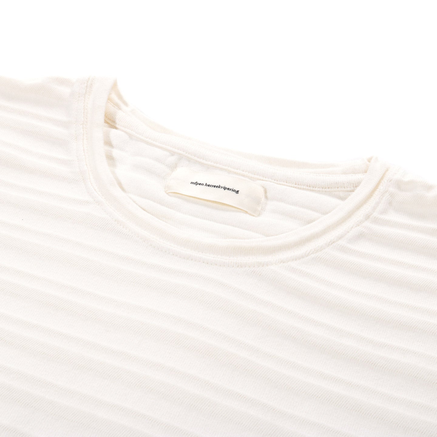 MFPEN ROUND NECK SWEATER OFF WHITE STRIPE
