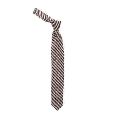 MFPEN FORMAL TIE BROWN STRIPE