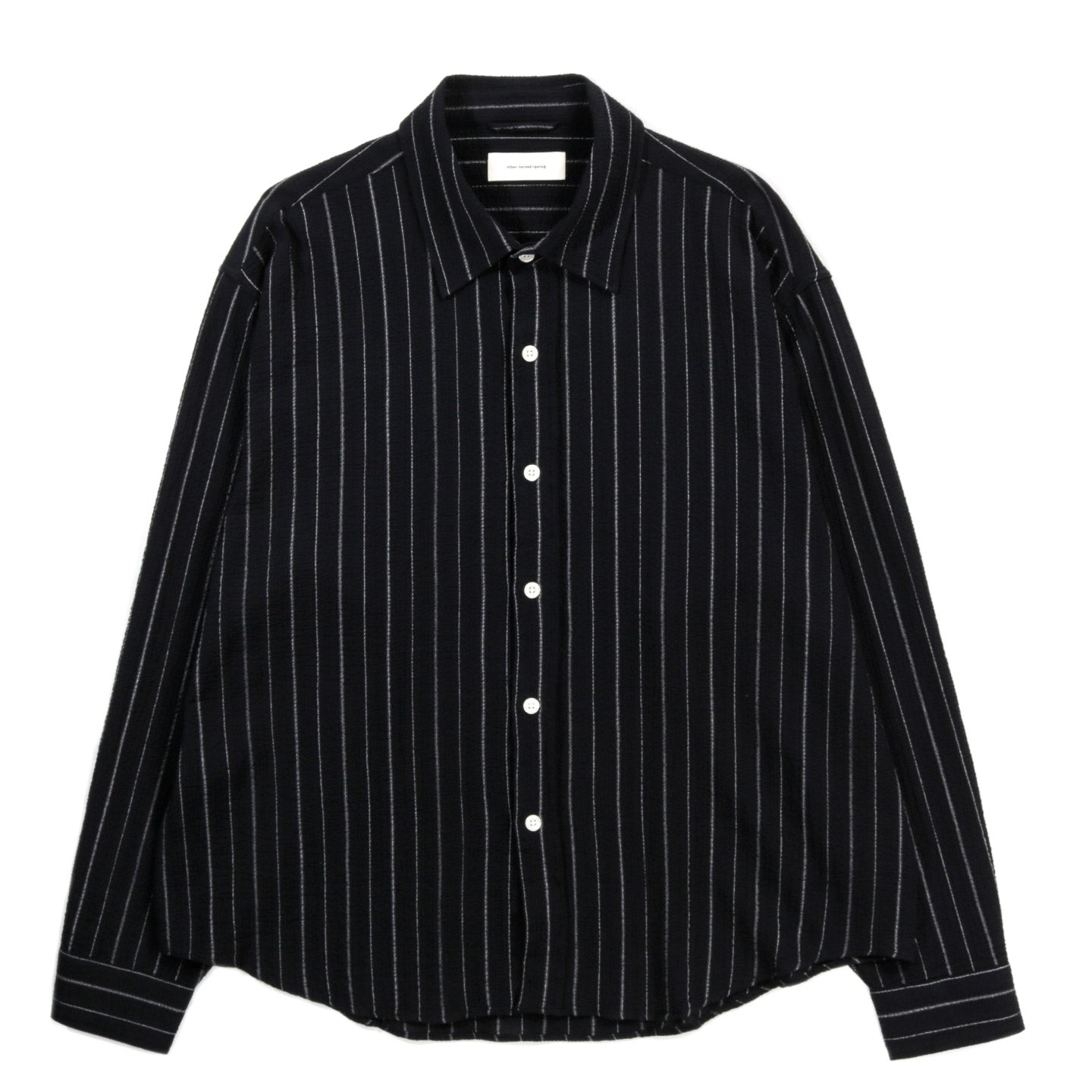 MFPEN VACATION SHIRT BLACK TEXTURED STRIPE