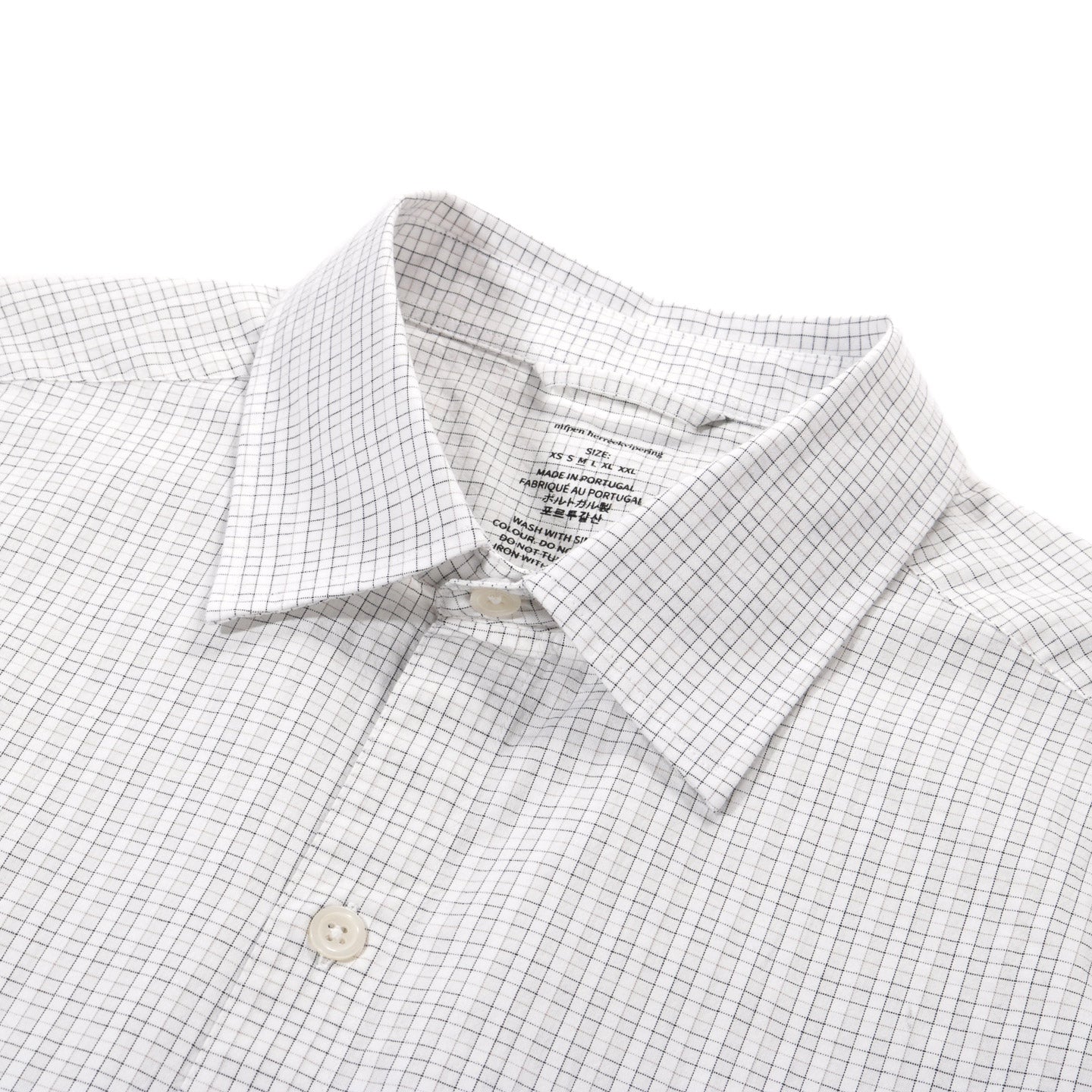MFPEN GENEROUS SHIRT WHITE CONNECTION CHECK
