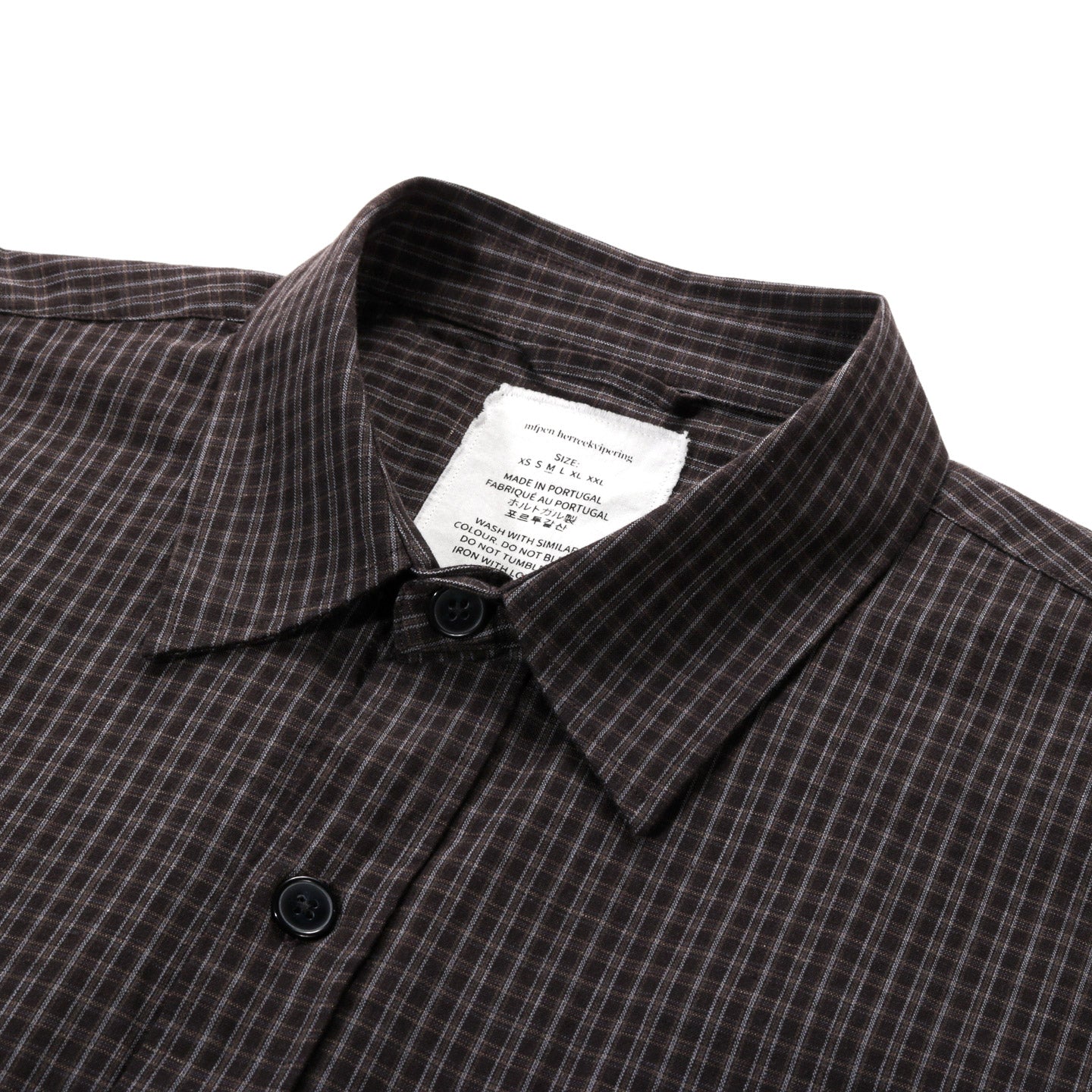 MFPEN PRIORITY SHIRT DARK LINEN CHECK