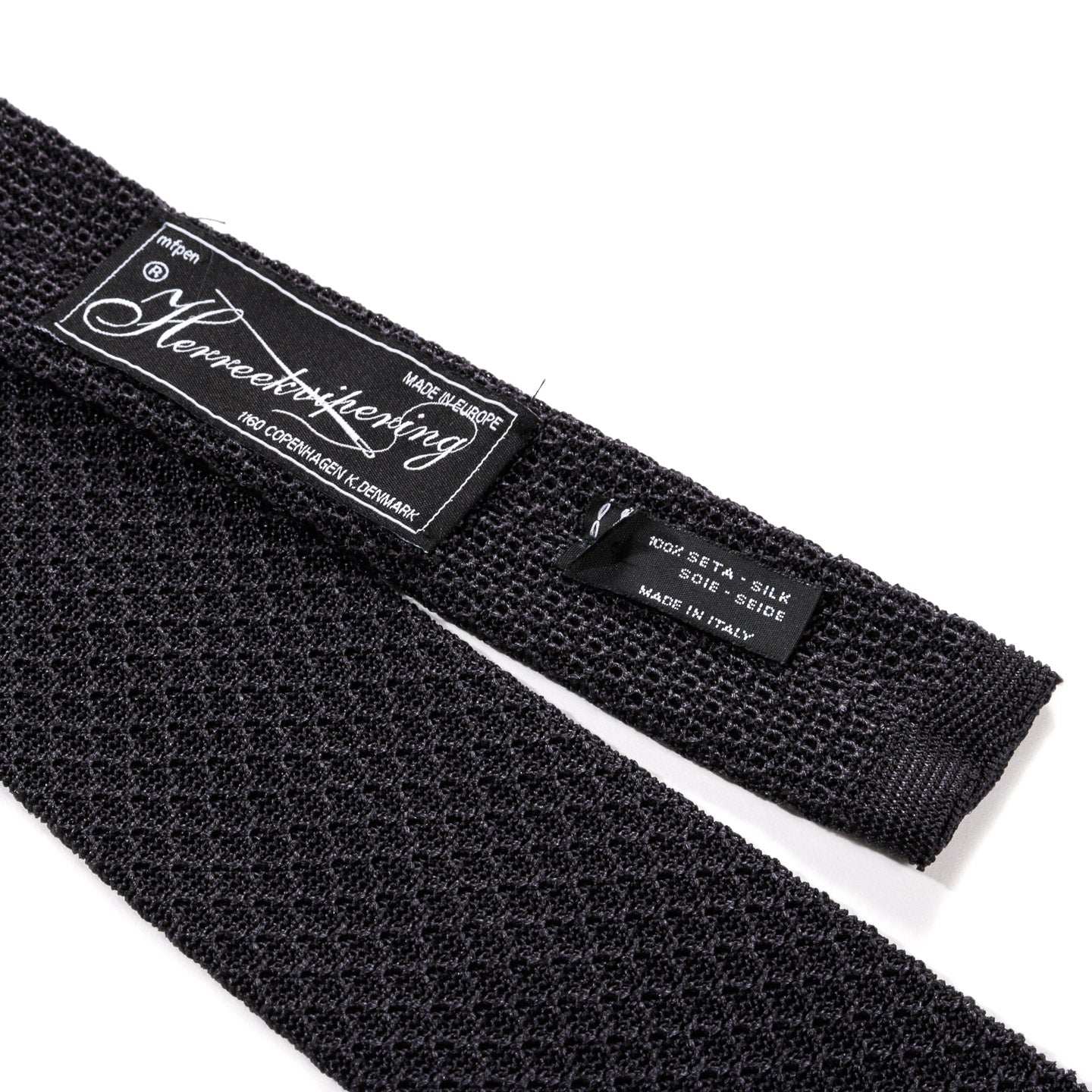 MFPEN FORMAL TIE BLACK SILK