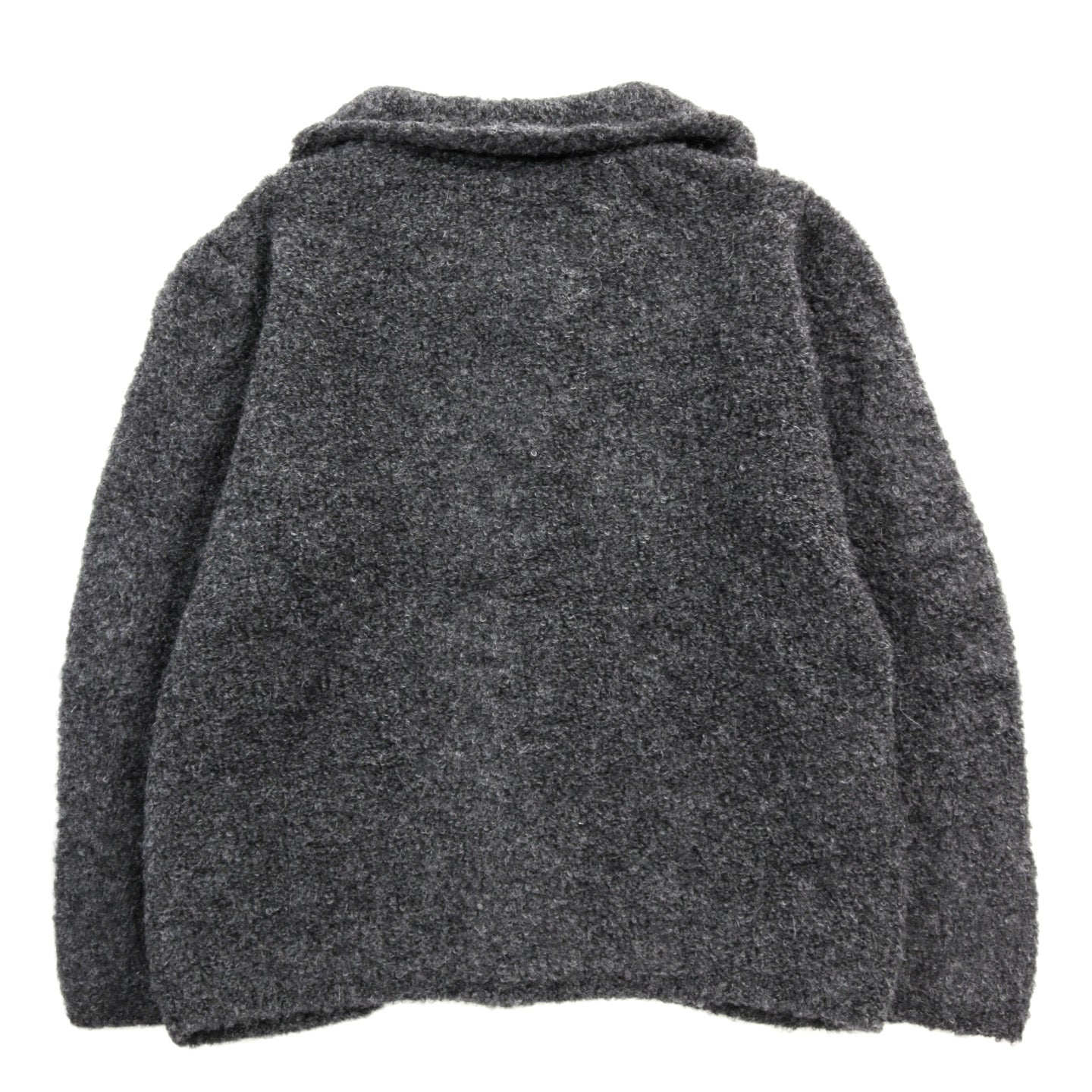 MONITALY ITALIAN JAIL SWEATER JACKET CHARCOAL BOUCLE