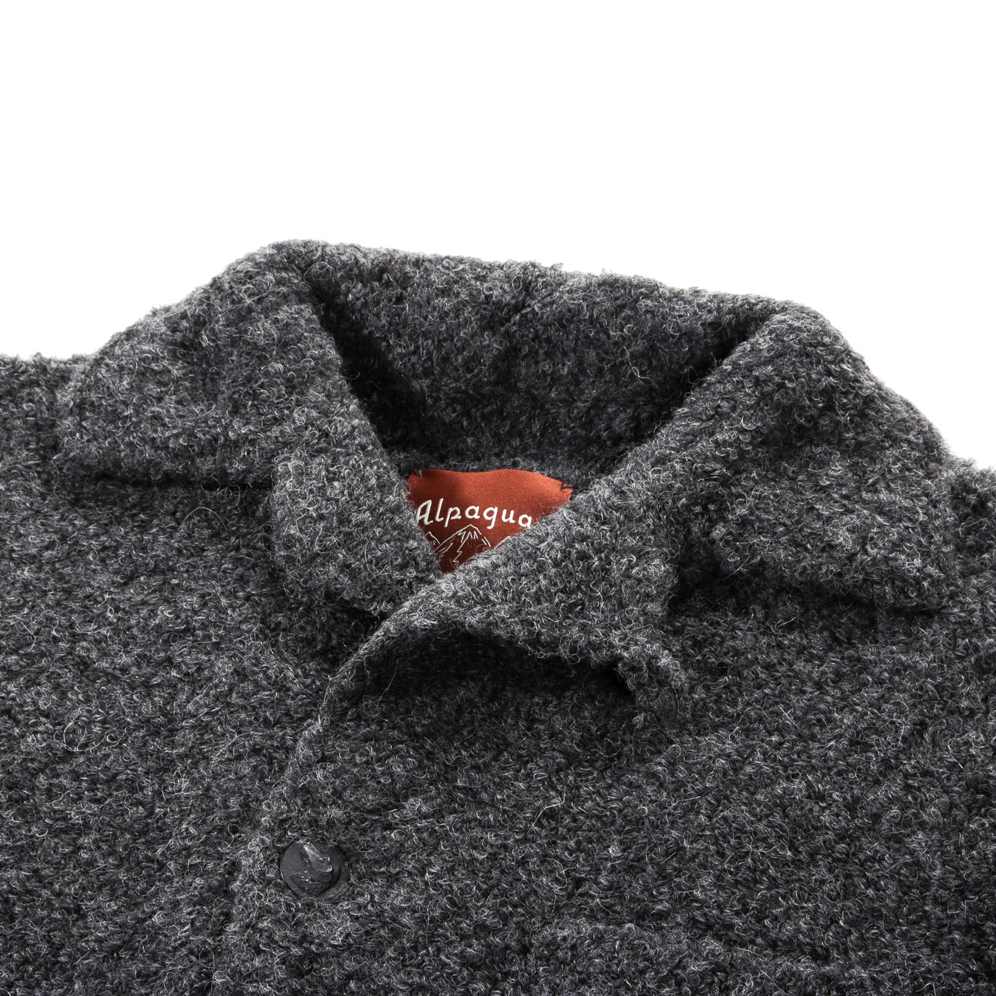 MONITALY ITALIAN JAIL SWEATER JACKET CHARCOAL BOUCLE