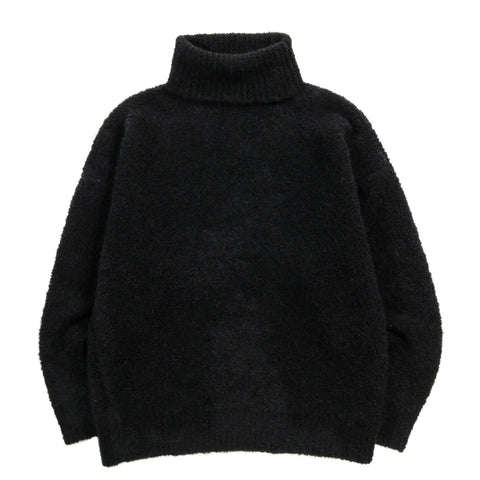 MONITALY ALPAGUAN TURTLENECK SWEATER BLACK BOUCLE