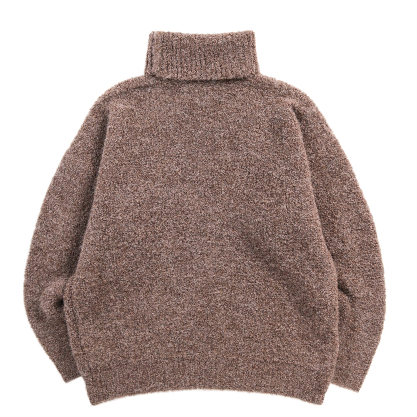 MONITALY ALPAGUAN TURTLENECK SWEATER BROWN BOUCLE