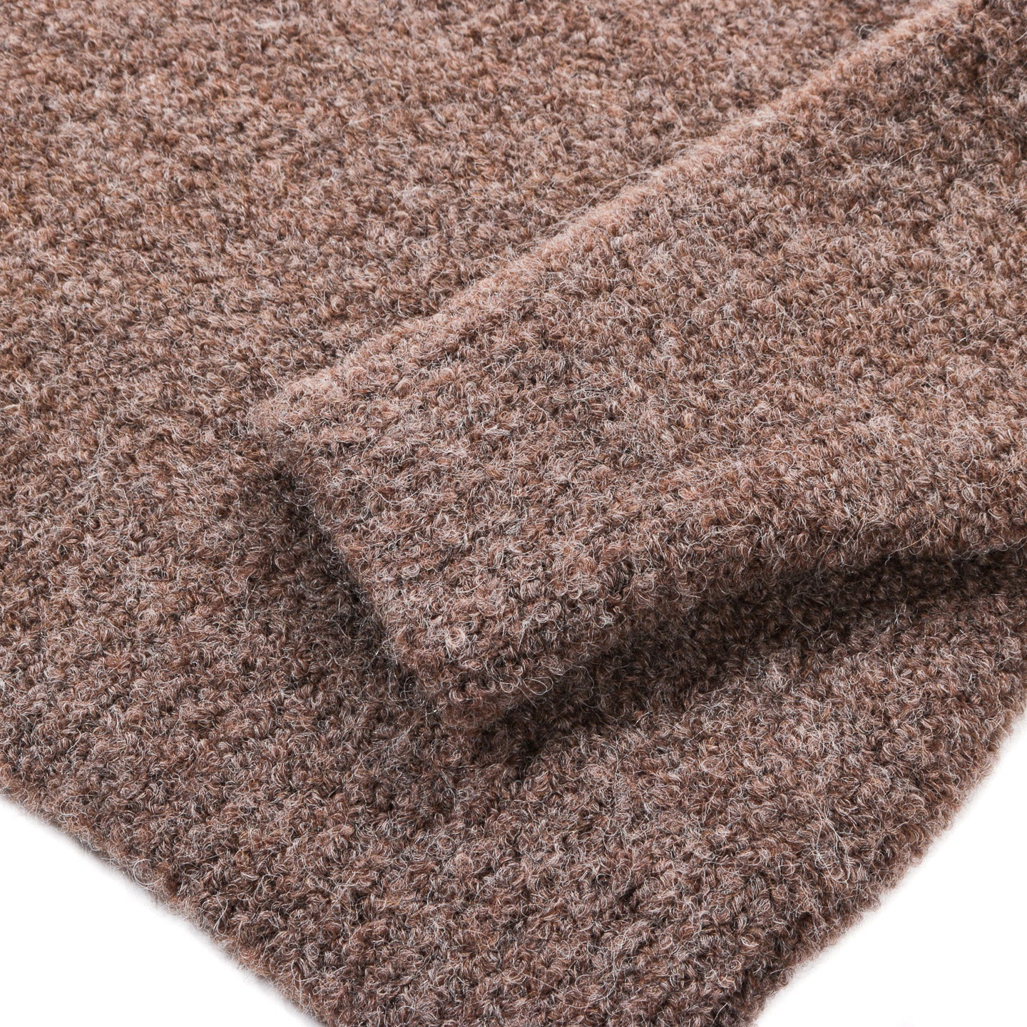 MONITALY ALPAGUAN TURTLENECK SWEATER BROWN BOUCLE