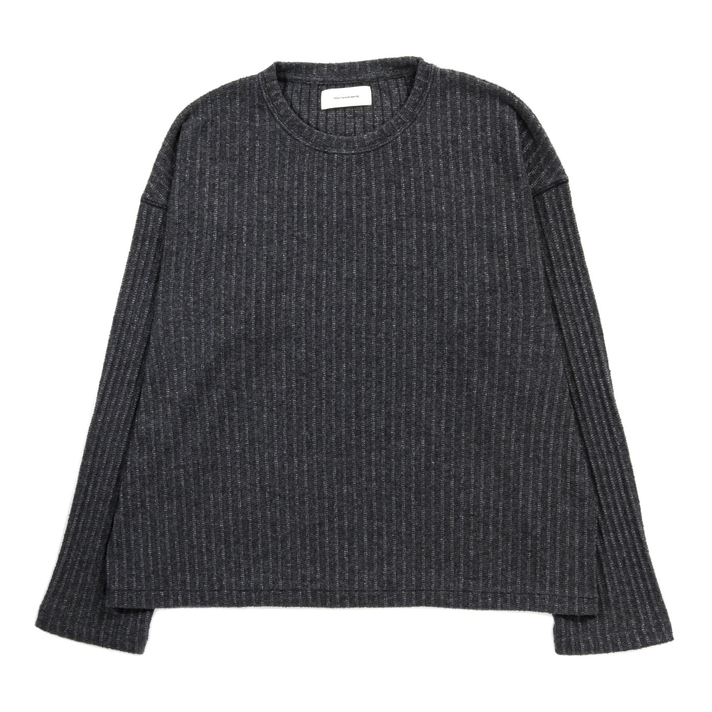 MFPEN ROUND NECK SWEATER GREY BOUCLE RIB