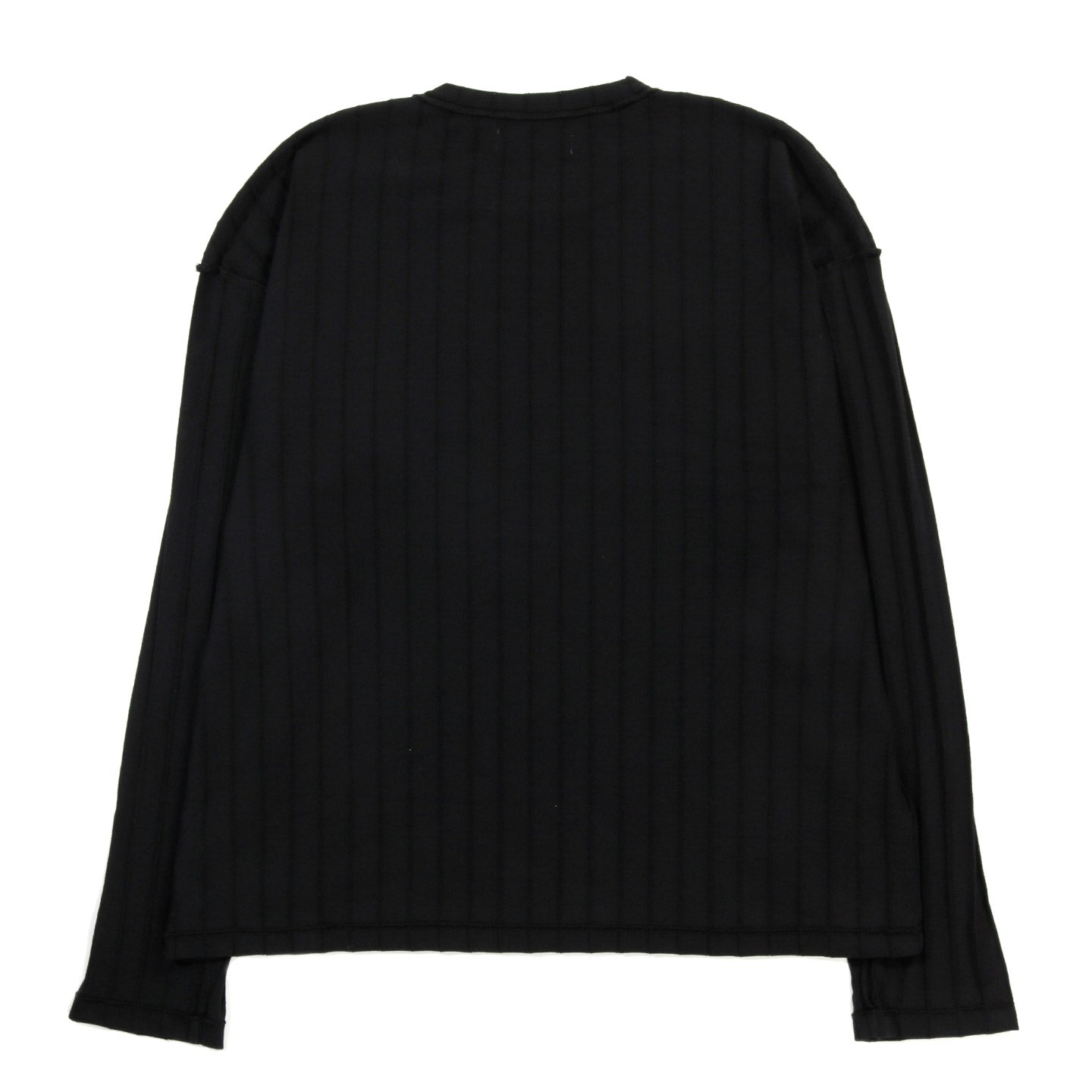 MFPEN ROUND NECK SWEATER BLACK INVERTED AJOUR STRIPE