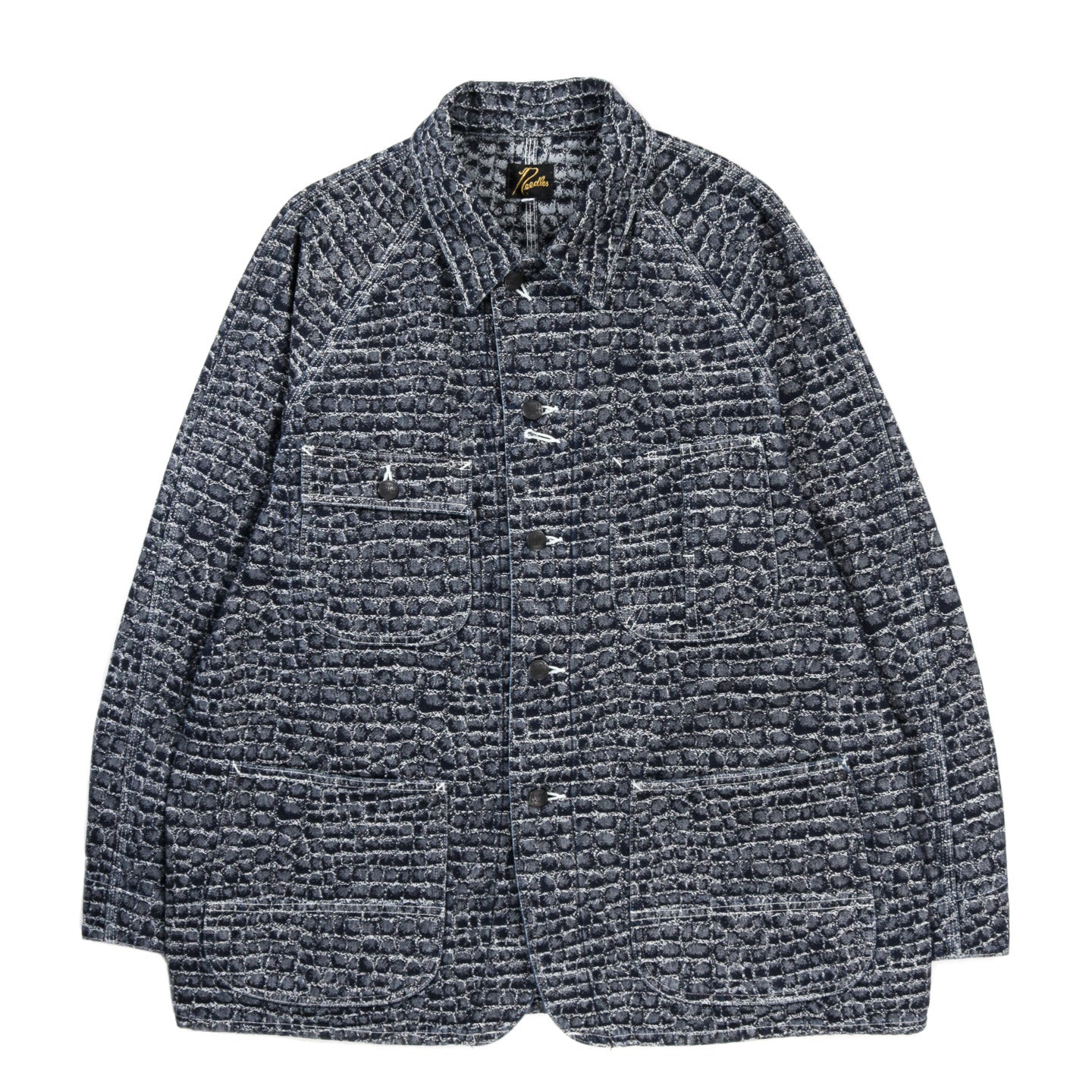 NEEDLES COVERALL 10OZ. CROCODILE JACQUARD DENIM INDIGO