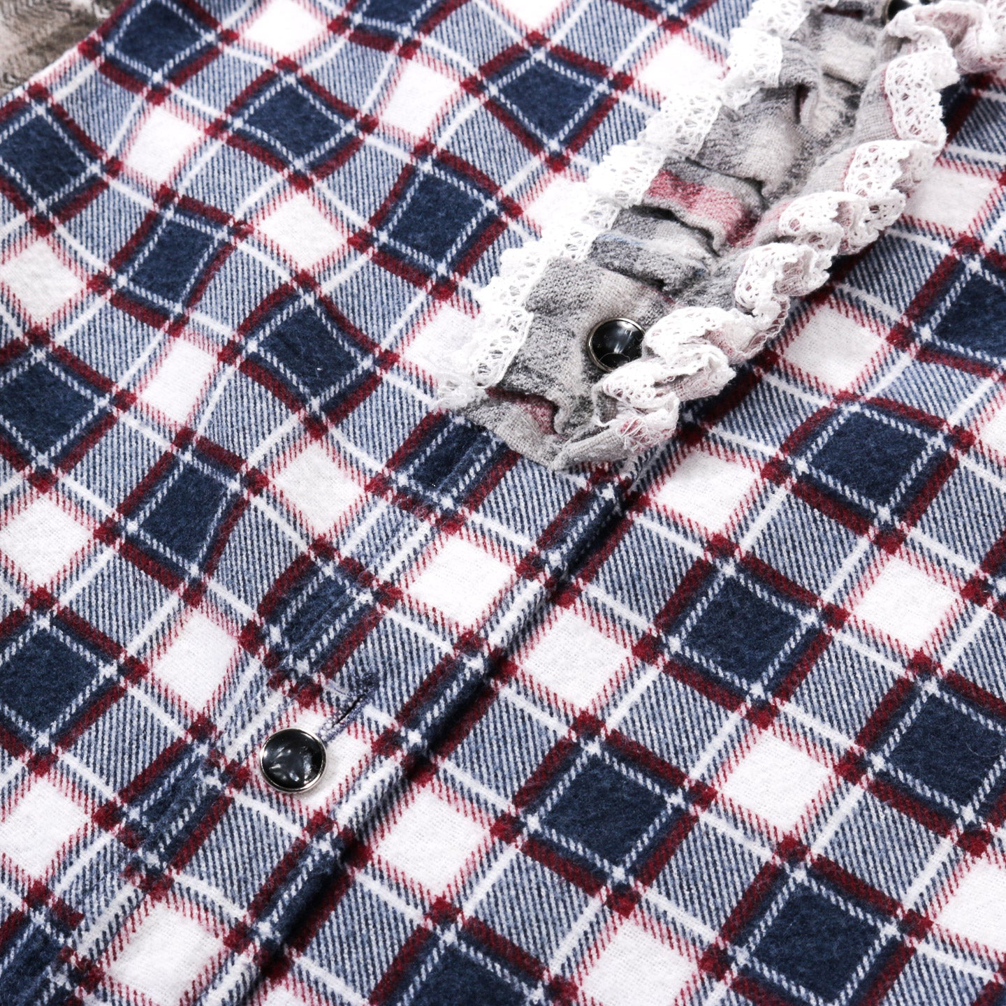 REBUILD BY NEEDLES FLANNEL SHIRT -> 5 CUTS FRILL - C