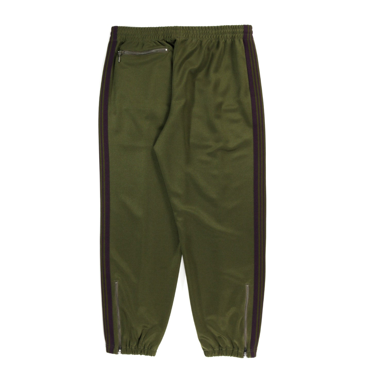 NEEDLES ZIPPED TRACK PANT POLY SMOOTH OLIVE