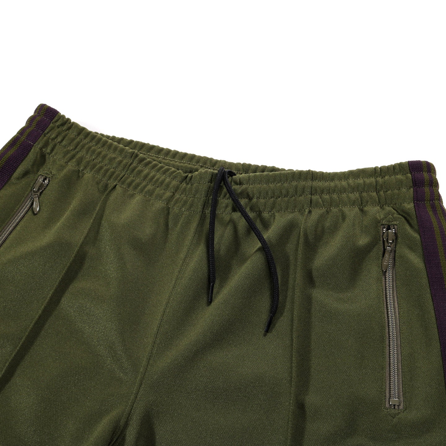 NEEDLES ZIPPED TRACK PANT POLY SMOOTH OLIVE