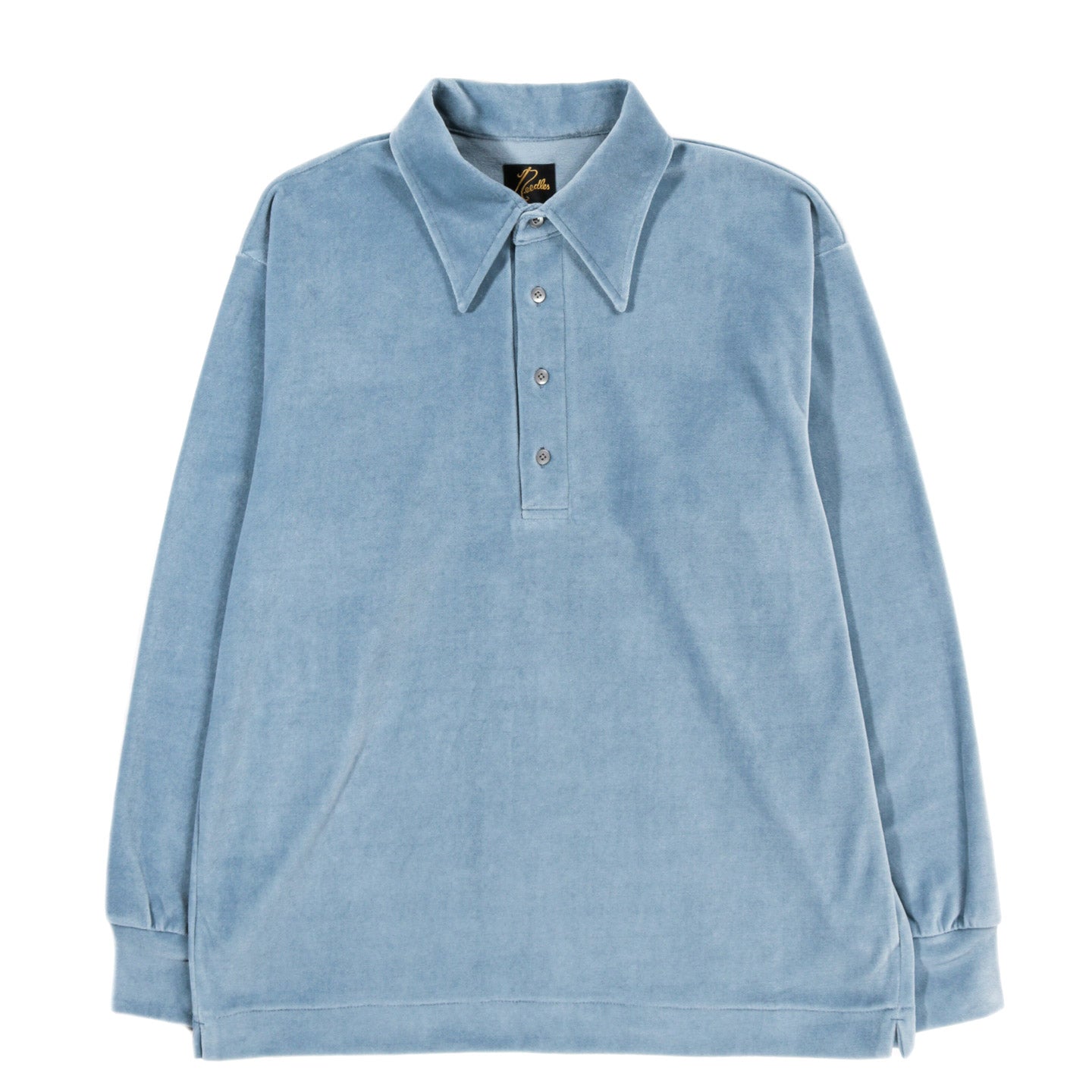 NEEDLES PULLOVER SHIRT VELOUR JERSEY LT. BLUE